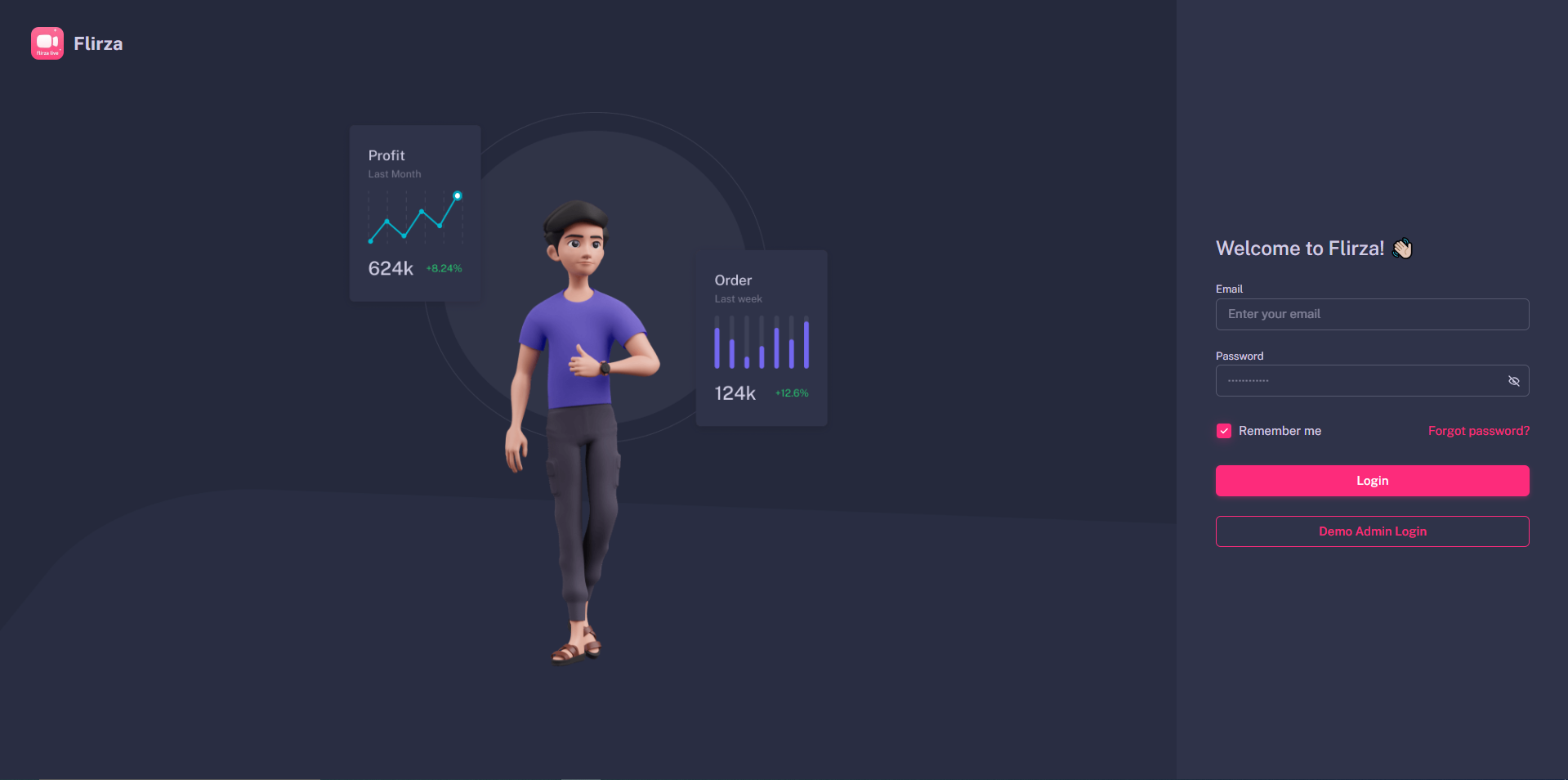 Admin Panel Sign-Up Screen